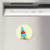 Windsurf levendige kleuren magneet (Insitu (Vaatwasser))