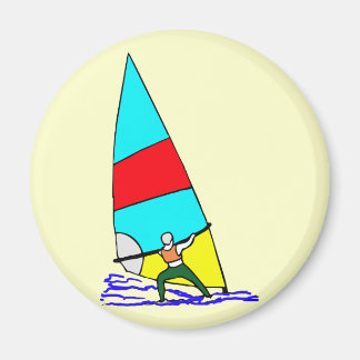 Windsurf levendige kleuren magneet
