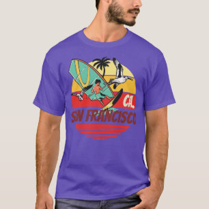 Windsurf San Francisco oceaan meeuwen  zonnen T-shirt