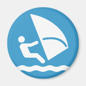 Windsurf Symbool Magnet (Voorkant)