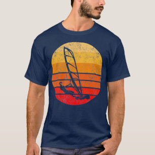 Windsurf Windsurfing Gift Retro Sunset  T-shirt