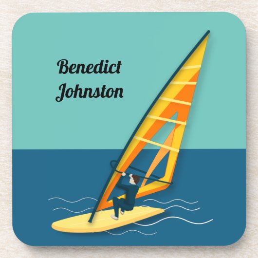 Windsurfen Bier Onderzetter (Voorkant)