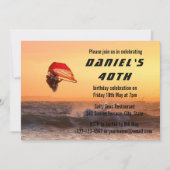 Windsurfen bij Sunset Surfer Sailboarding Custom Kaart (Voorkant)