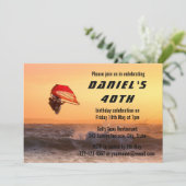 Windsurfen bij Sunset Surfer Sailboarding Custom Kaart (Staand voorkant)