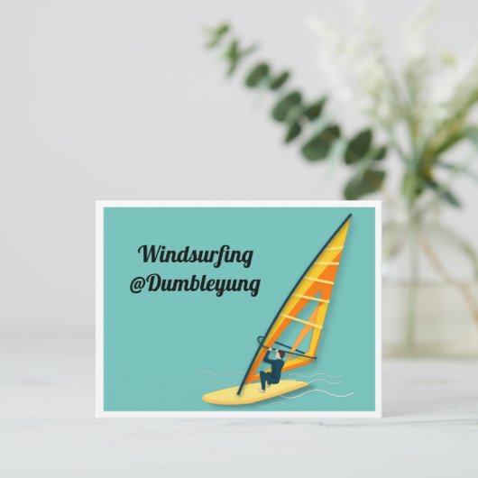 Windsurfen Briefkaart (Staand voorkant)