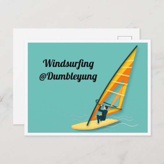 Windsurfen Briefkaart (Voorkant / Achterkant)