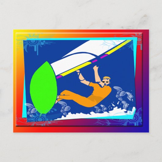 Windsurfen Briefkaart (Voorkant)