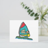 Windsurfen Briefkaart (Staand voorkant)
