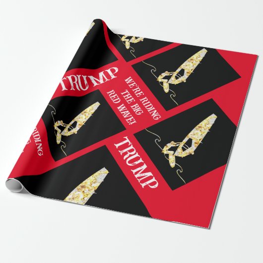 Windsurfen Cadeaupapier (Uitgerold)