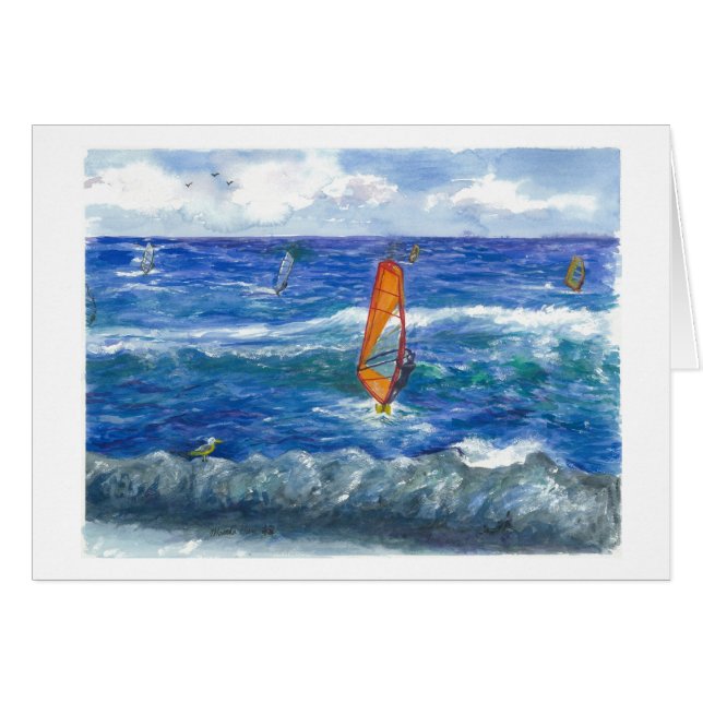 Windsurfen in Hawaii (Voorkant Horizontaal)
