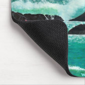 Windsurfen in het schilderij Hawaii Ocean Mousepad Muismat (Hoek)