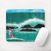 Windsurfen in het schilderij Hawaii Ocean Mousepad Muismat (Met muis)