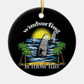 Windsurfen is het meest leuk, zomer 2023 keramisch ornament (Voorkant)