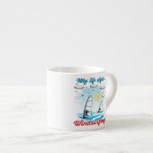 Windsurfen is mijn levensstijl espresso kop (Voorkant rechts)