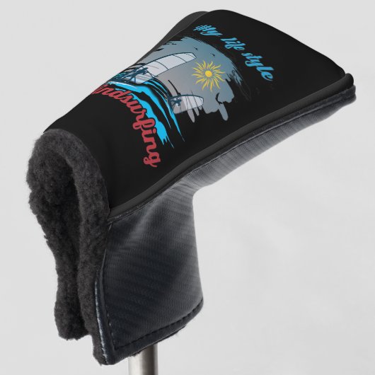 Windsurfen is mijn levensstijl golfheadcover (3/4 voorkant)