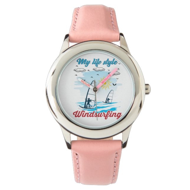 Windsurfen is mijn levensstijl horloge (Voorkant)