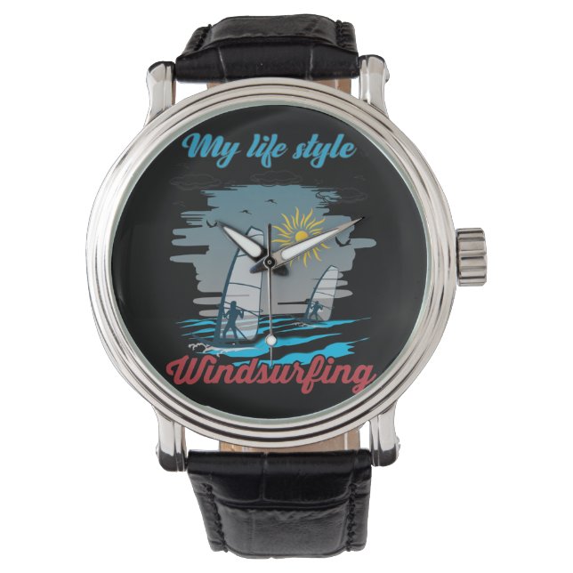 Windsurfen is mijn levensstijl horloge (Voorkant)
