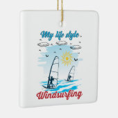 Windsurfen is mijn levensstijl keramische versieri keramisch ornament (Rechts)
