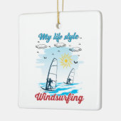 Windsurfen is mijn levensstijl keramische versieri keramisch ornament (Links)