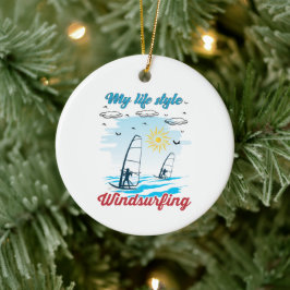 Windsurfen is mijn levensstijl keramische versieri keramisch ornament