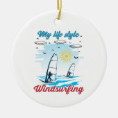 Windsurfen is mijn levensstijl keramische versieri keramisch ornament (Voorkant)