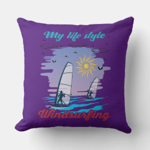 Windsurfen is mijn levensstijl kussen