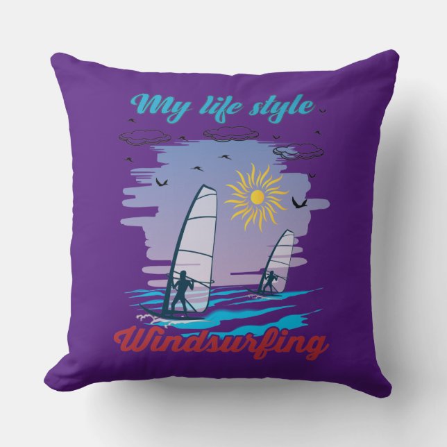Windsurfen is mijn levensstijl kussen (Voorkant)