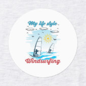 Windsurfen is mijn levensstijl labels (Design 1)