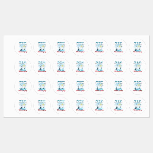 Windsurfen is mijn levensstijl labels (Vel)