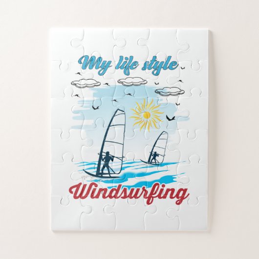 Windsurfen is mijn levensstijl legpuzzel (Verticaal)