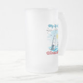 Windsurfen is mijn levensstijl matglas bierpul (Voorkant rechts)