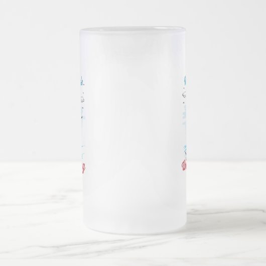 Windsurfen is mijn levensstijl matglas bierpul (Center)