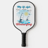 Windsurfen is mijn levensstijl pickleball paddle (Achterkant)
