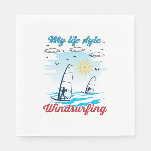 Windsurfen is mijn levensstijl servet (Voorkant)