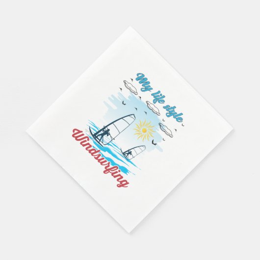 Windsurfen is mijn levensstijl servet (Hoek)