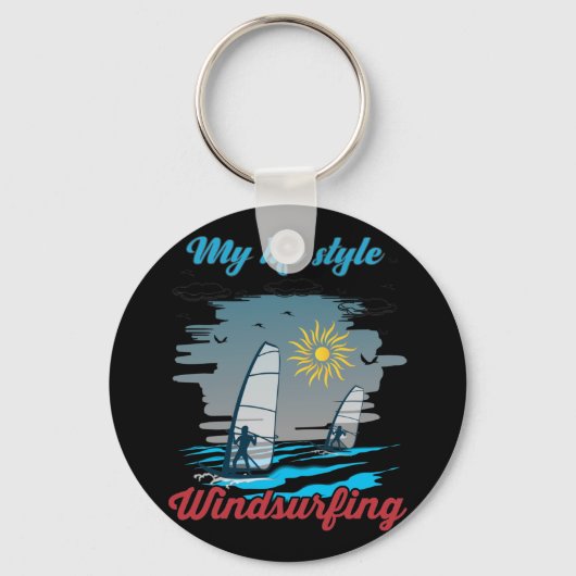 Windsurfen is mijn levensstijl sleutelhanger (Voorkant)