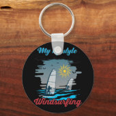Windsurfen is mijn levensstijl sleutelhanger (Voorkant)