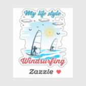 Windsurfen is mijn levensstijl sticker (Vel)
