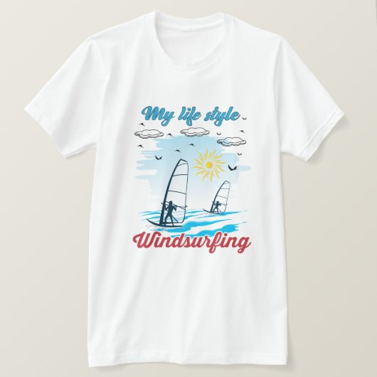 Windsurfen is mijn levensstijl t-shirt (Design voorkant)
