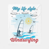 Windsurfen is mijn levensstijl vlinderbank fleece deken (Voorkant)