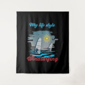 Windsurfen is mijn levensstijl wandkleed (Voorkant)