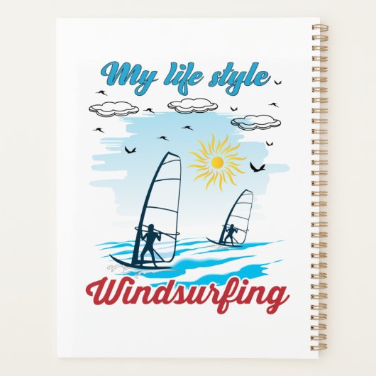 Windsurfen is mijn levensstijlplanner planner (Achterkant)