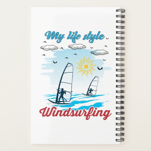 Windsurfen is mijn levensstijlplanner planner (Achterkant)