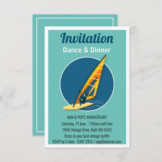 Windsurfen Kaart (Voorkant / Achterkant)