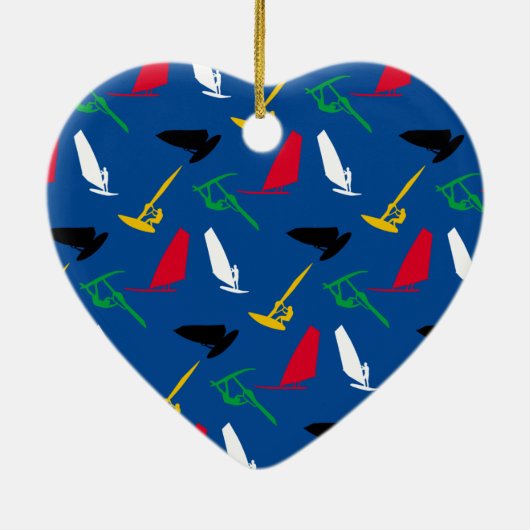 Windsurfen Keramisch Ornament (Achterkant)