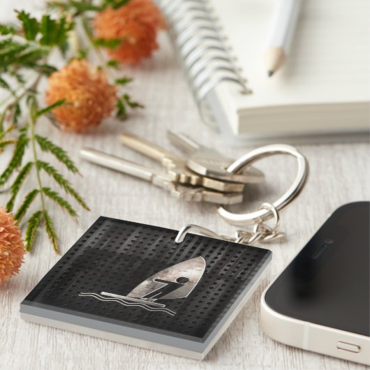 Windsurfen; Koel Sleutelhanger (Voorkant Rechts)