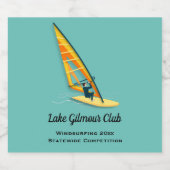 Windsurfen Likeurfles Etiket (Enkel label)