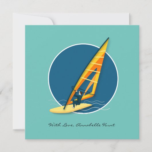 Windsurfen Notitiekaartje (Voorkant)