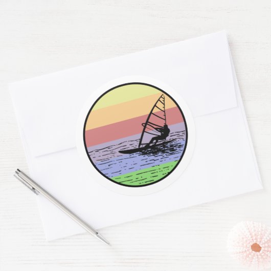 Windsurfen Ronde Sticker (Envelop)