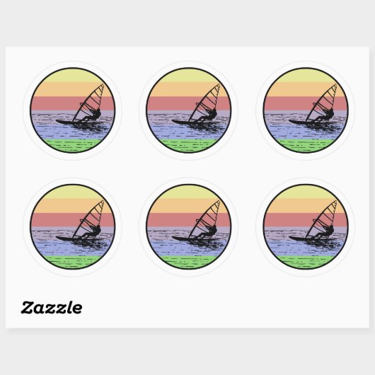 Windsurfen Ronde Sticker (Vel)